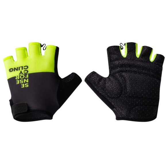 FORCE FINE kerékpáros kesztyű fluo