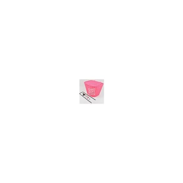 Kosár sűrű szövésű első műanyag fix pink