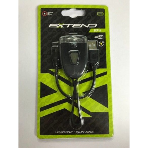 EXTEND SEPIA 2 ledes első lámpa USB töltős