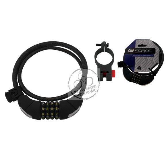 FORCE LUX spirál kerékpáros zár számzáras 85/10mm 