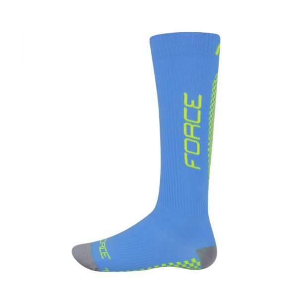 FORCE TESSERA kompressziós zokni kék-fluo