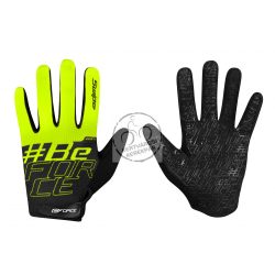 FORCE MTB SWIPE kerékpáros kesztyű fekete-fluo