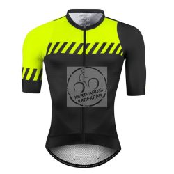 FORCE FASHION kerékpáros mez fekete-fluo