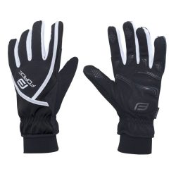 FORCE ULTRA TECH kerékpáros kesztyű téli fekete-fehér