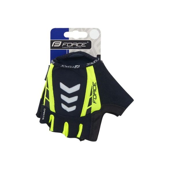 FORCE DARTS kerékpáros kesztyű fluo