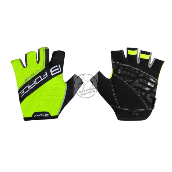 FORCE RIVAL kerékpáros kesztyű fluo