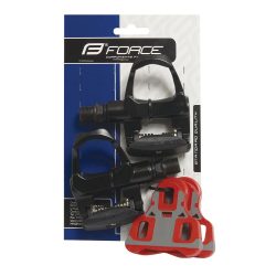 FORCE országúti pedál fekete + stopli