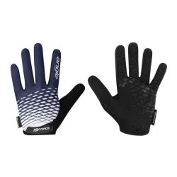 FORCE ANGLE kerékpáros kesztyű fekete--fehér-kék
