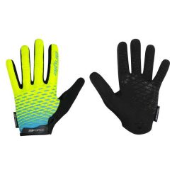 FORCE ANGLE kerékpáros kesztyű fluo-kék