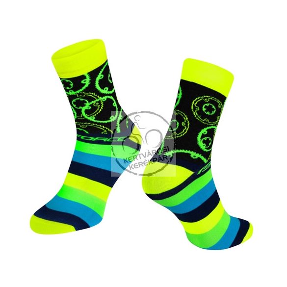 FORCE SPROCKET sportzokni fluo sárga