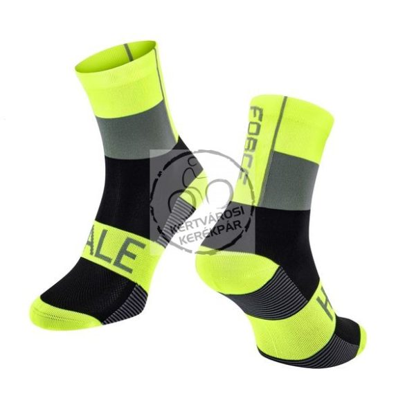 FORCE HALE sportzokni fluo-fekete-szürke