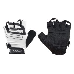 FORCE SPORT kerékpáros kesztyű fehér-fekete