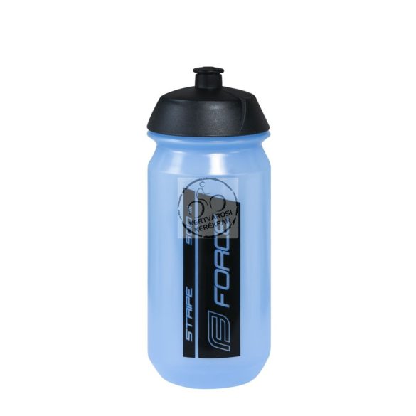 FORCE STRIPE kulacs 500 ml áttetsző kék-fekete