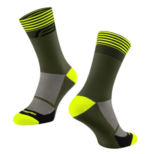 FORCE STREAK sportzokni zöld-fluo